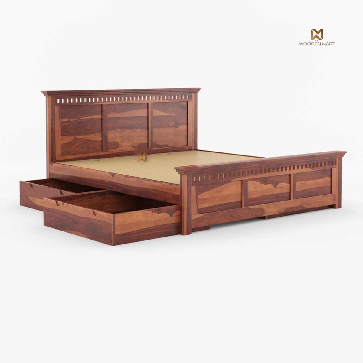 Timber Haven Solid Sheesham Wood Bed