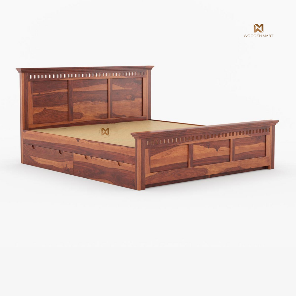 Timber Haven Solid Sheesham Wood Bed