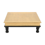 Brass Decorative Wooden Bajot For Pooja 18x18x6 Inch