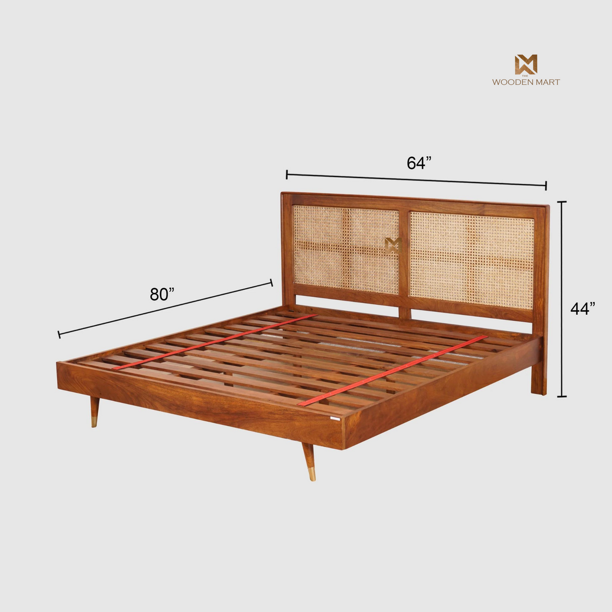 Cane & Sheesham Wood Designer Bed