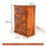 Canrey Sheesham Wood Shoe Rack