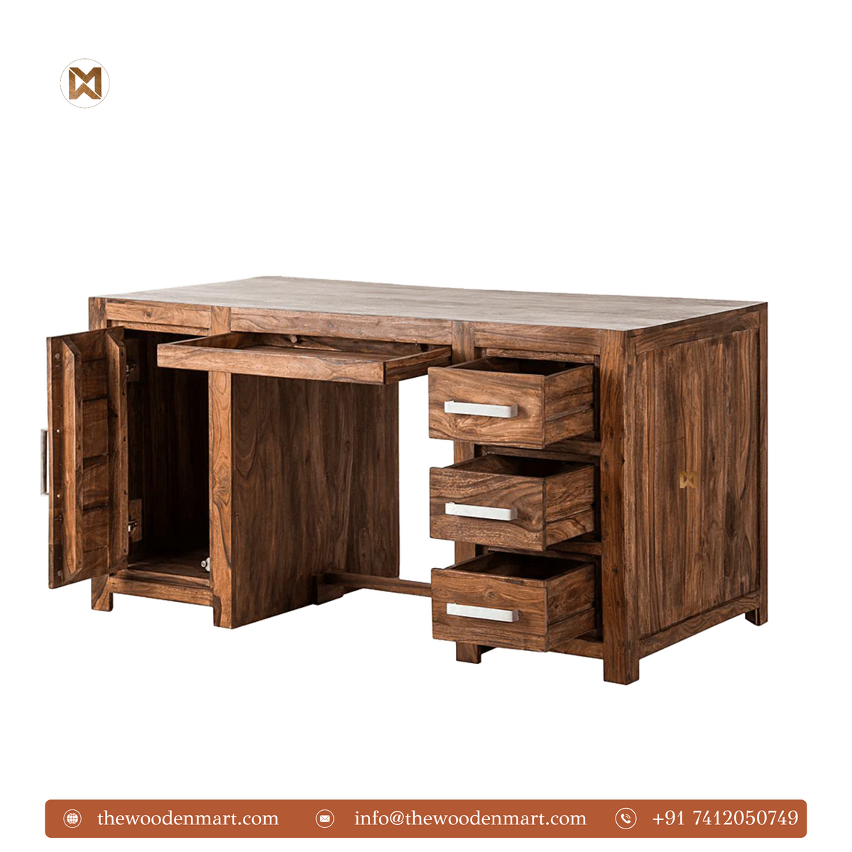 Classic Sheesham Wood Study Desk