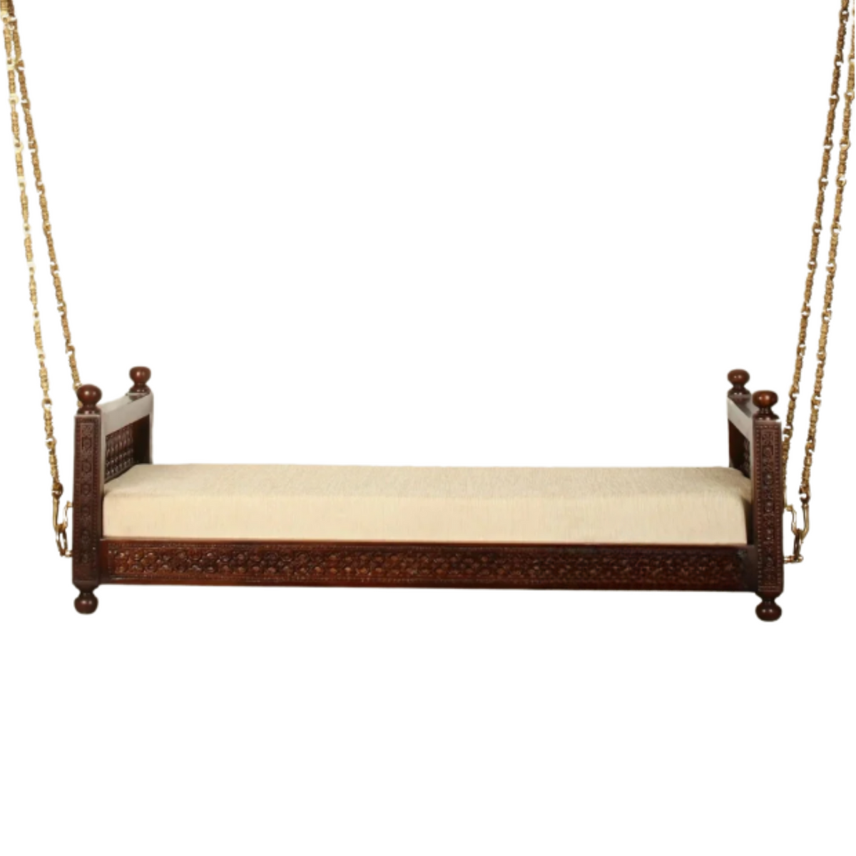 Classic Solid Wooden Swing/Zula Seat With Chain For Living Room