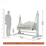 Classic white Handcrafted Wooden Swing with Stand