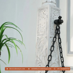 Classic white Handcrafted Wooden Swing with Stand