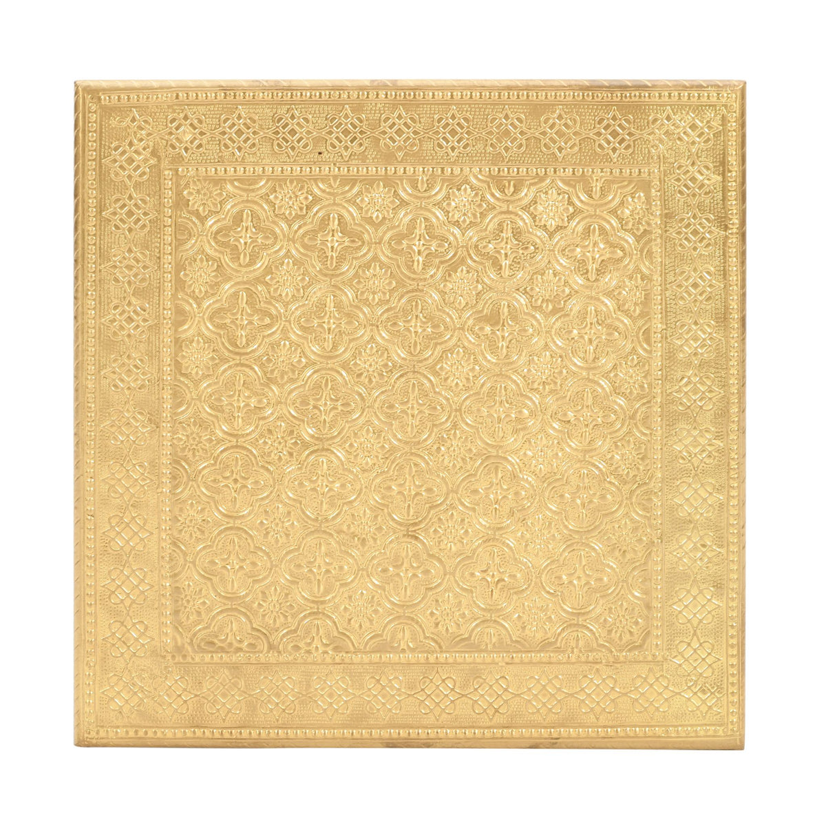 Decorative Wooden Chowki/Bajot For Pooja 15x15x6 Inch