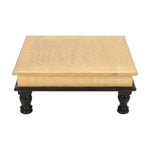 Decorative Wooden Chowki/Bajot For Pooja 15x15x6 Inch