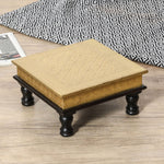 Decorative Wooden Chowki/Bajot For Pooja 12x12x6 Inch