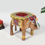 Handcrafted Wooden Elephant Stool