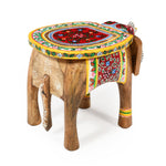Handcrafted Wooden Elephant Stool 4