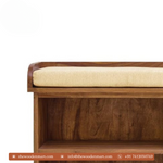 Handmade Sheesham Wood Shoe Rack & Bench