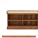 Handmade Sheesham Wood Shoe Rack & Bench