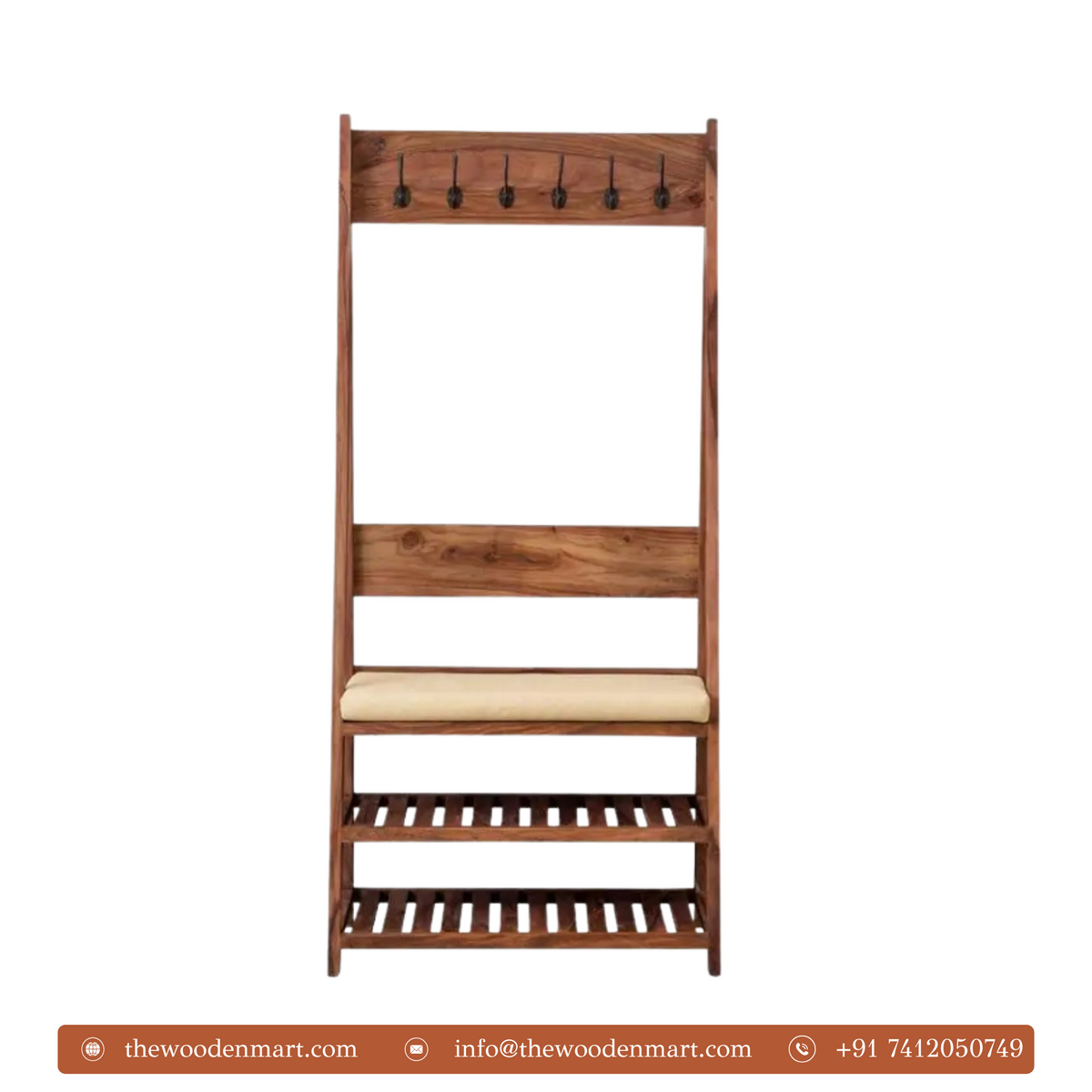 Multi Purpose Wooden Shoe Stand