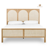 Natural Cane Sheesham Wooden Bed