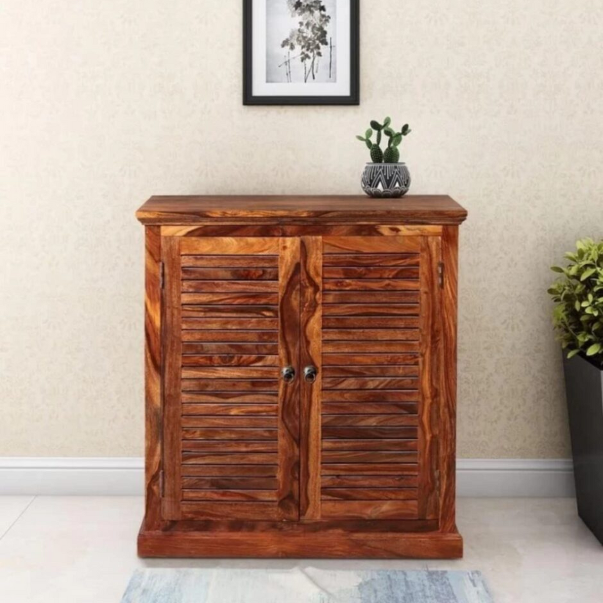 Sastrel Sheesham Wooden Shoe Cabinet