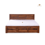 Solid Sheesham Wood King Size Storage Bed