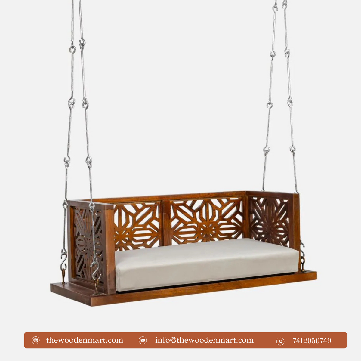 Solid Wood Hanging Swing/Jhula