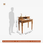 Vintage Solid Sheesham Wood Writing Desk