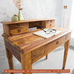 Vintage Solid Sheesham Wood Writing Desk