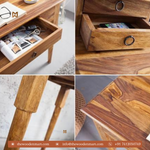 Vintage Solid Sheesham Wood Writing Desk