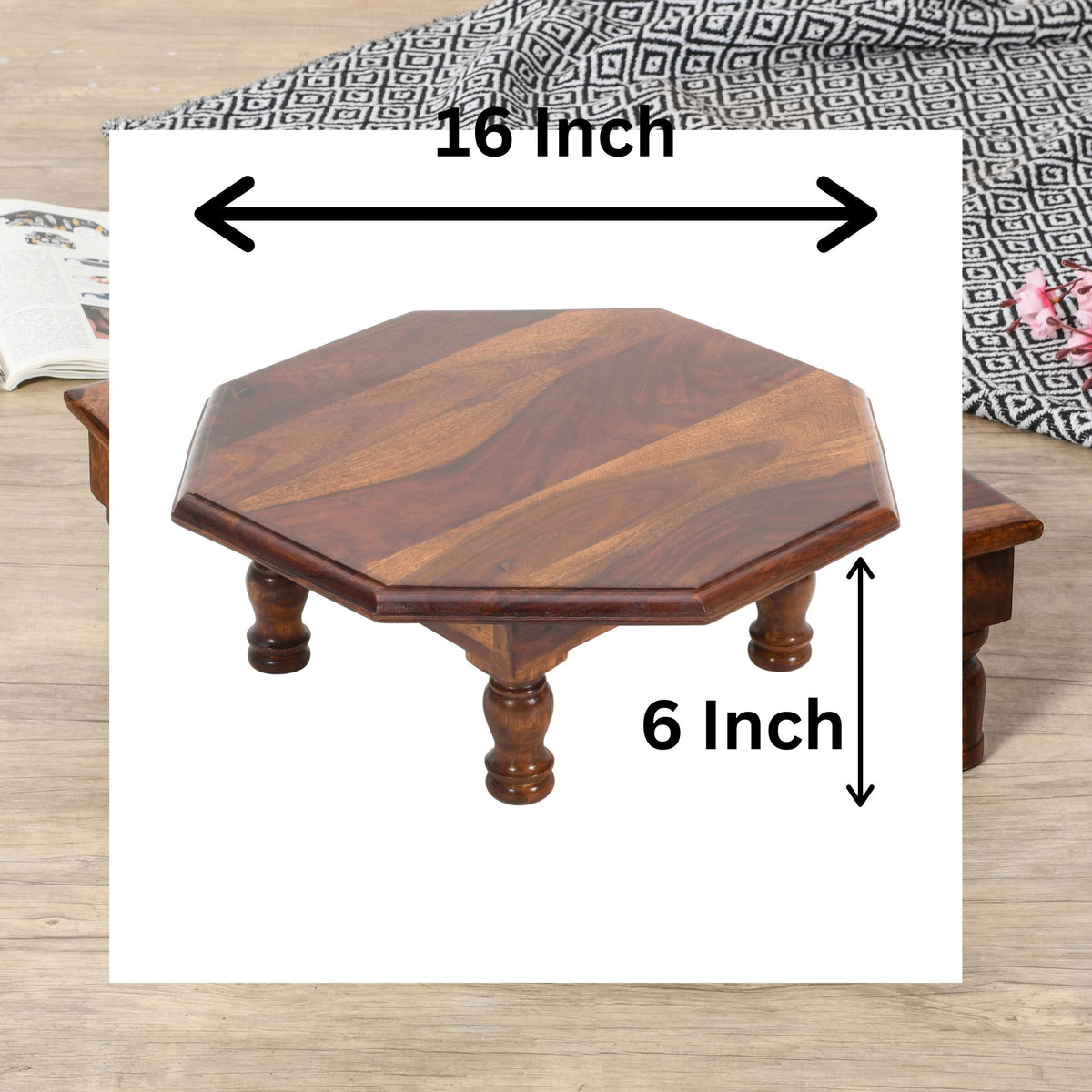 Wooden Chowki For Home & Pooja