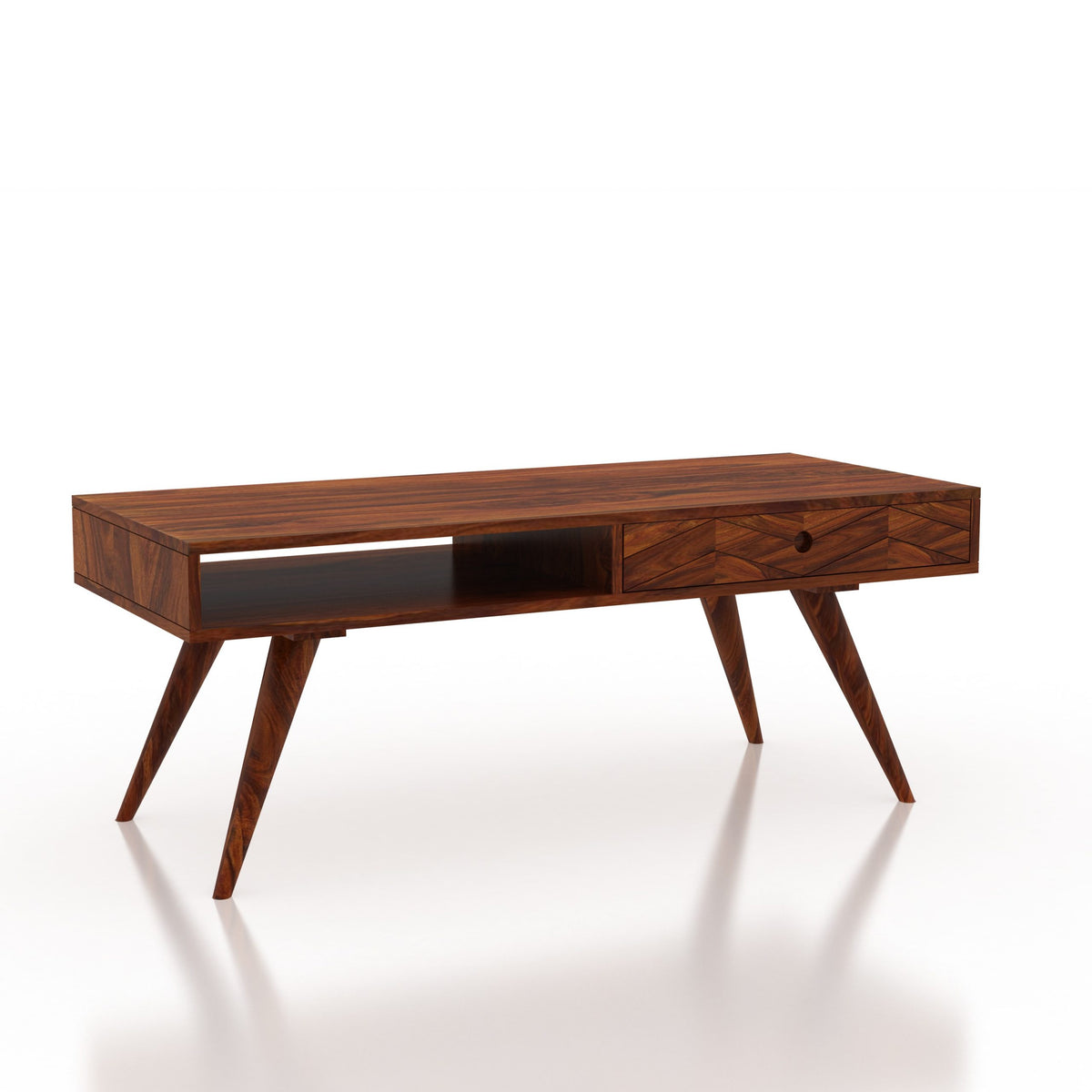 Wooden Cooffee Table With Drawer For Living Room