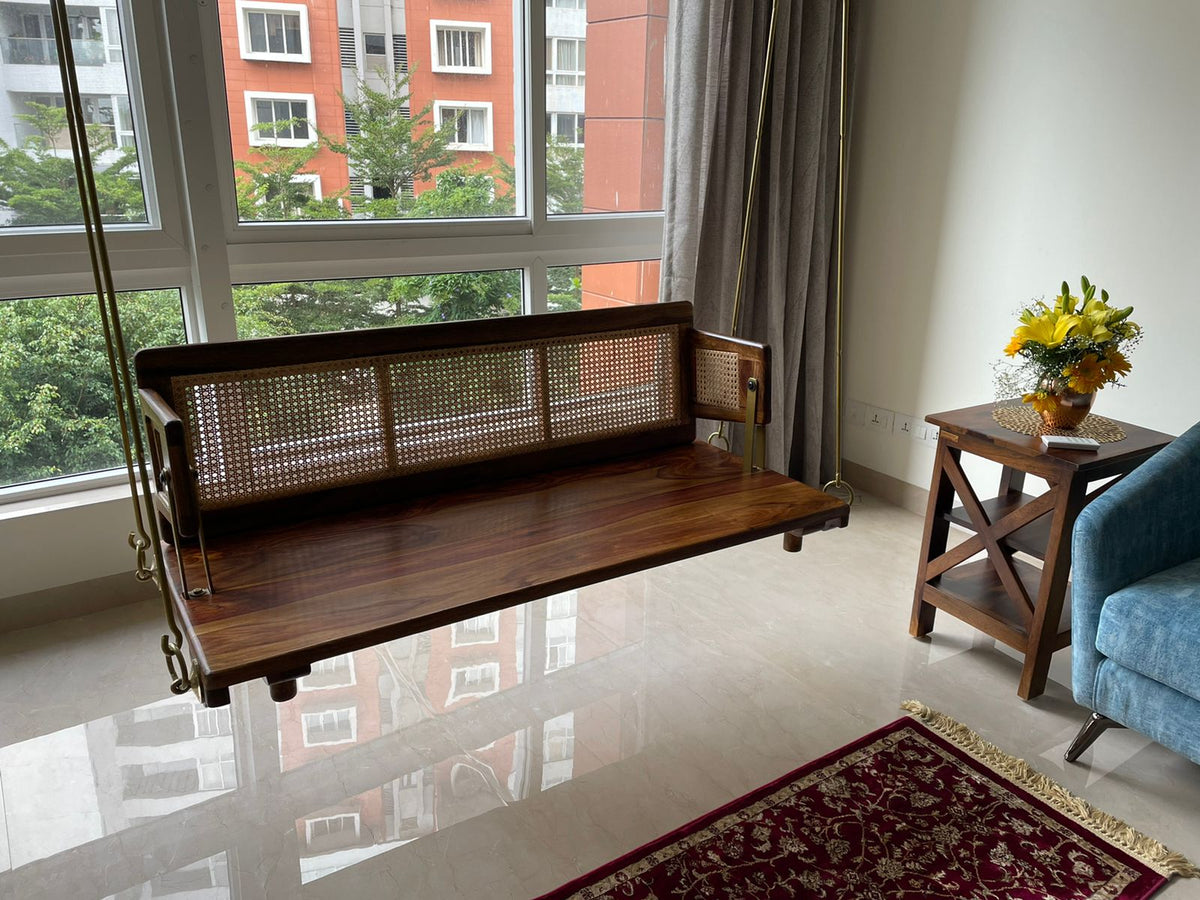 Reversible Wooden Swing ( Jhula ) - Wooden Oonjal