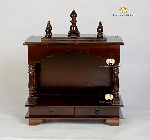Wooden Temple/Mandir For Home/Office, 18x9x21 Inch