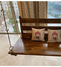 Load image into Gallery viewer, Wooden Swing/Jhula (Brass Coated)
