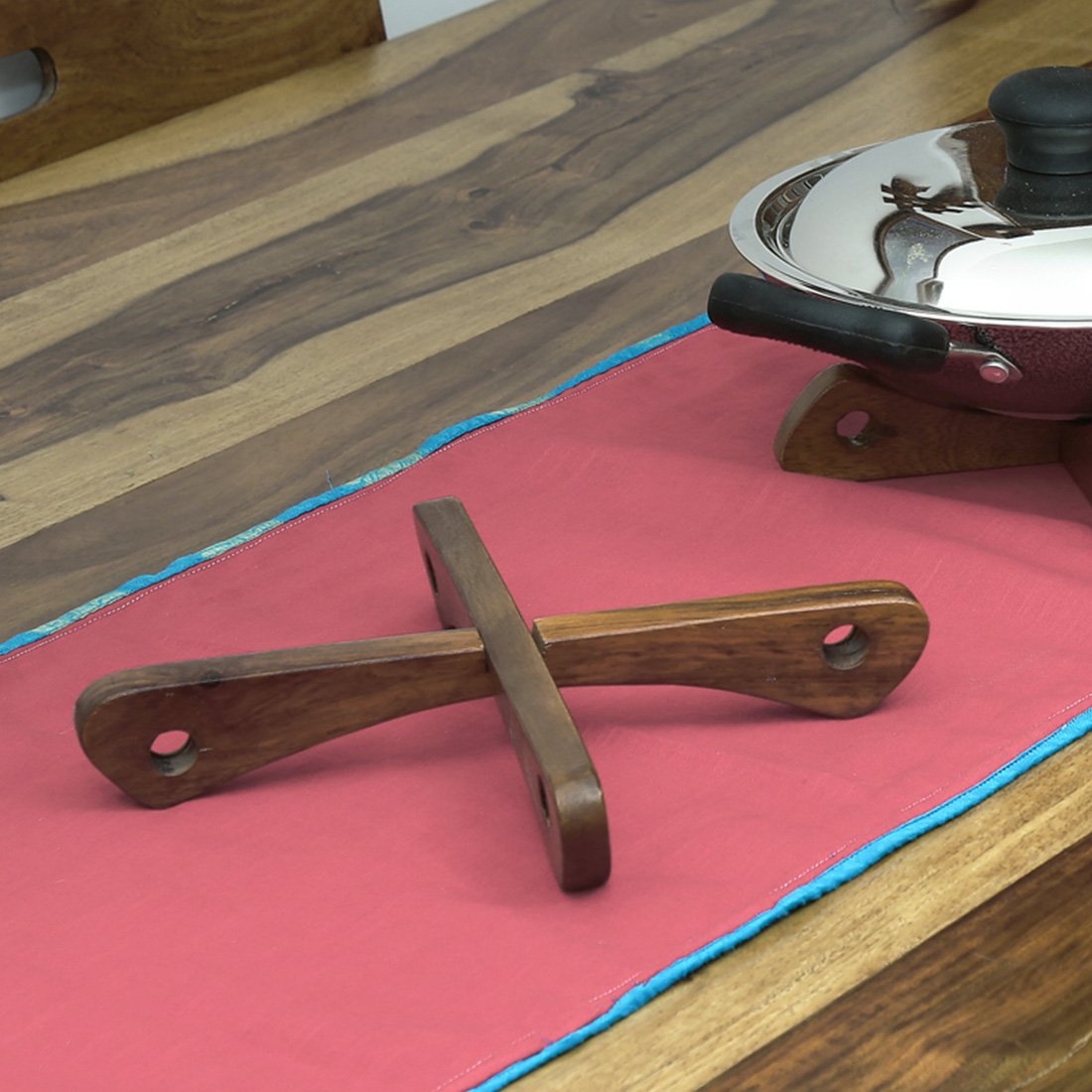 Wooden Hot-Pot Stand For Kitchen/Dining Table (Set Of 3)