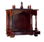 Wooden Temple/Home/Pooja Mandir/Mandap, Walnut, 20x11x24 Inch
