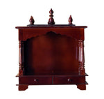 Wooden Temple/Home/Pooja Mandir/Mandap, Walnut, 20x11x24 Inch