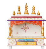 Wooden Temple For Office/Home, Multicolour, 15x8x18 Inch