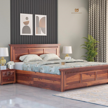 Load image into Gallery viewer, Timber Haven Solid Sheesham Wood Bed
