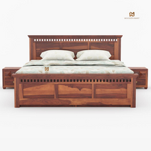 Load image into Gallery viewer, Timber Haven Solid Sheesham Wood Bed
