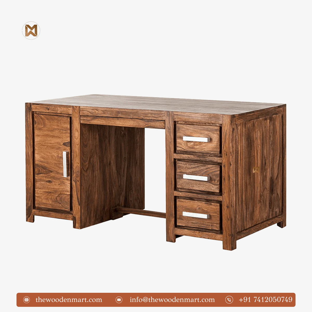  Classic Sheesham Wood Study Desk