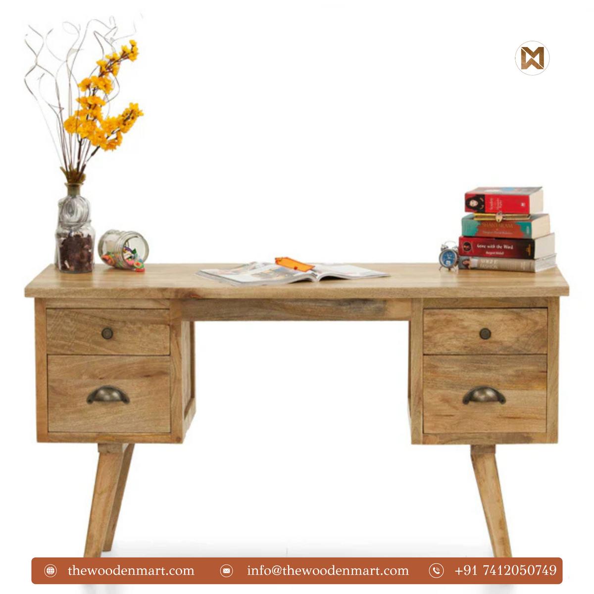 Classic Sheesham Wood Writing Desk