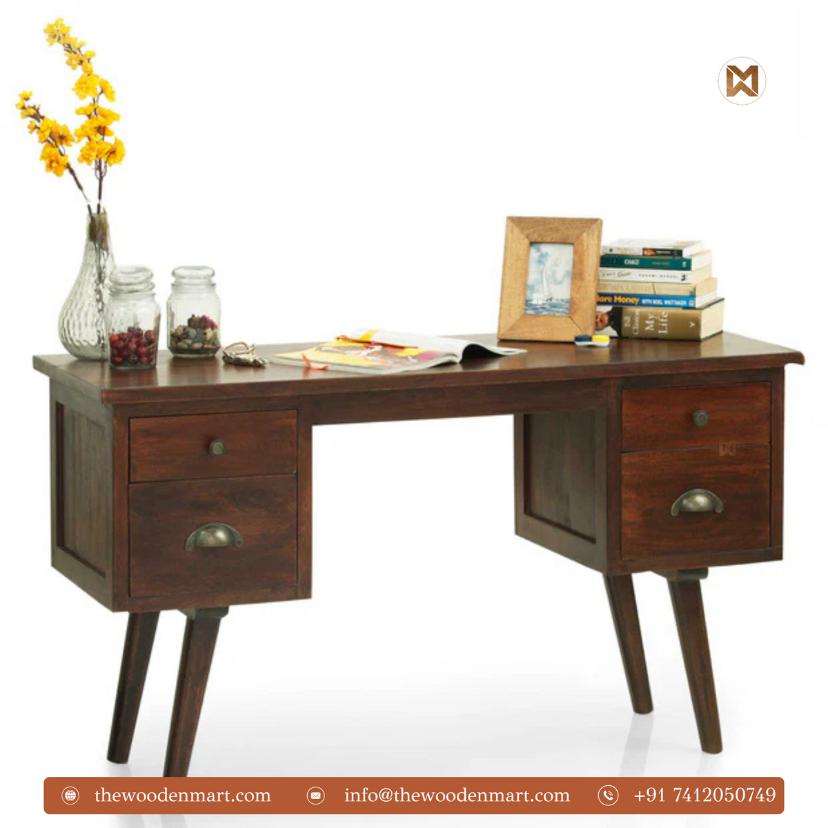 Classic Sheesham Wood Writing Desk