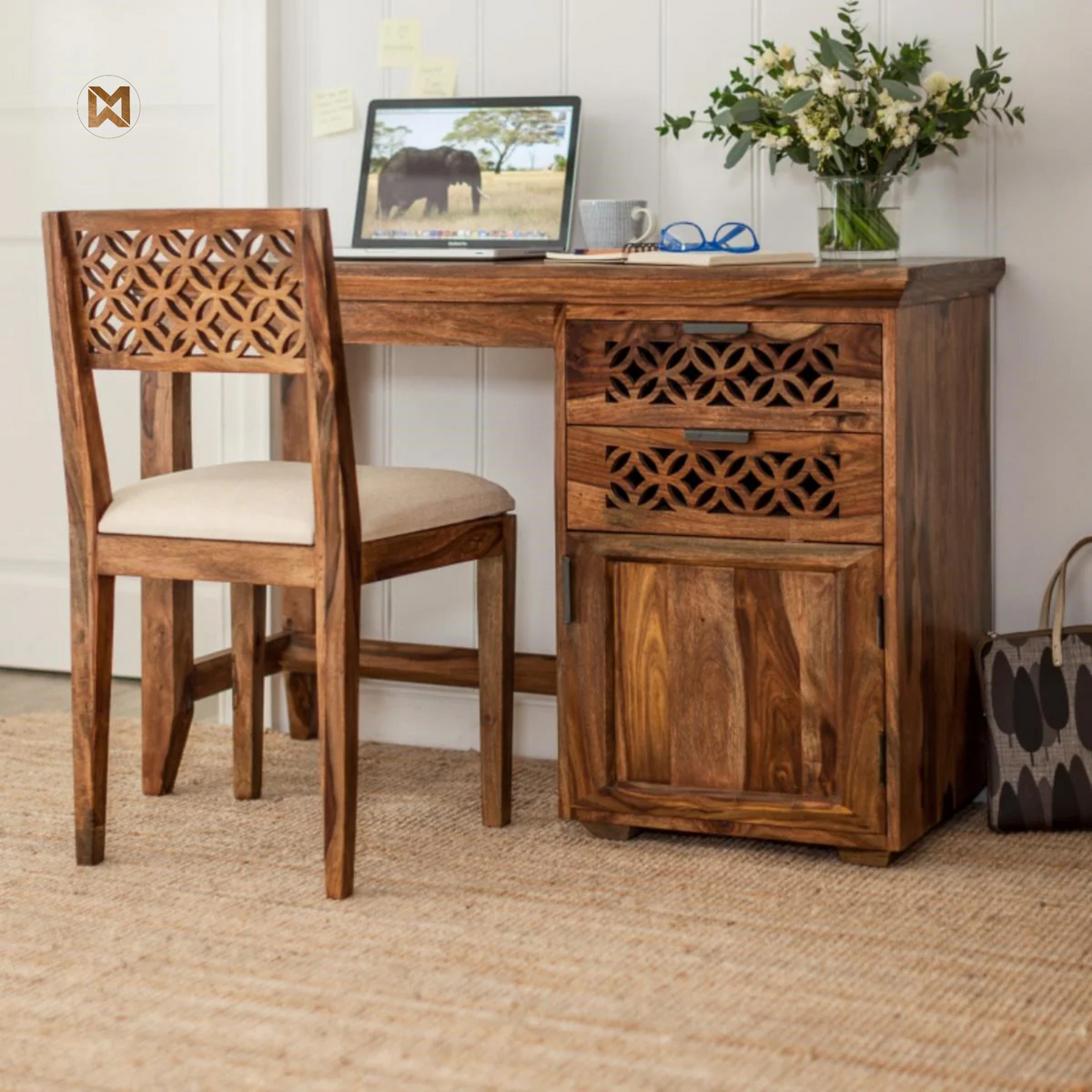 Handcrafted Premium Wooden Study Table with Chair