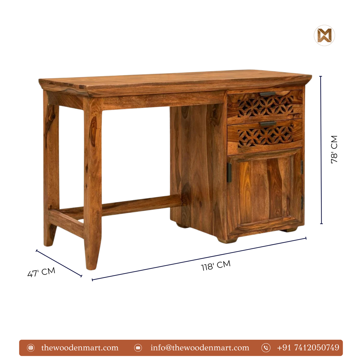 Handcrafted Premium Wooden Study Table with Chair