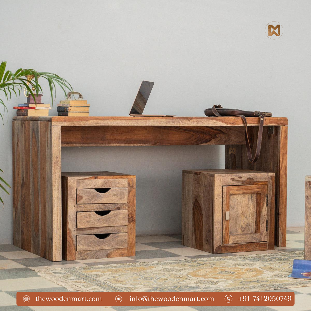 Premium Solid Sheesham Wood Study Table