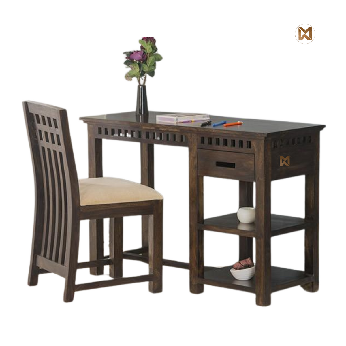 Sheesham Wooden Study Table with Chair