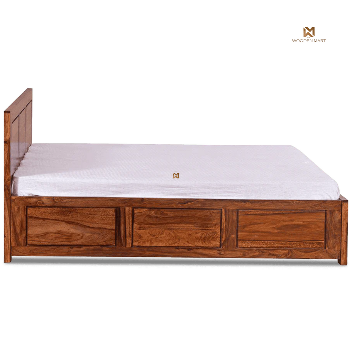 Solid Sheesham Wood King Size Storage Bed