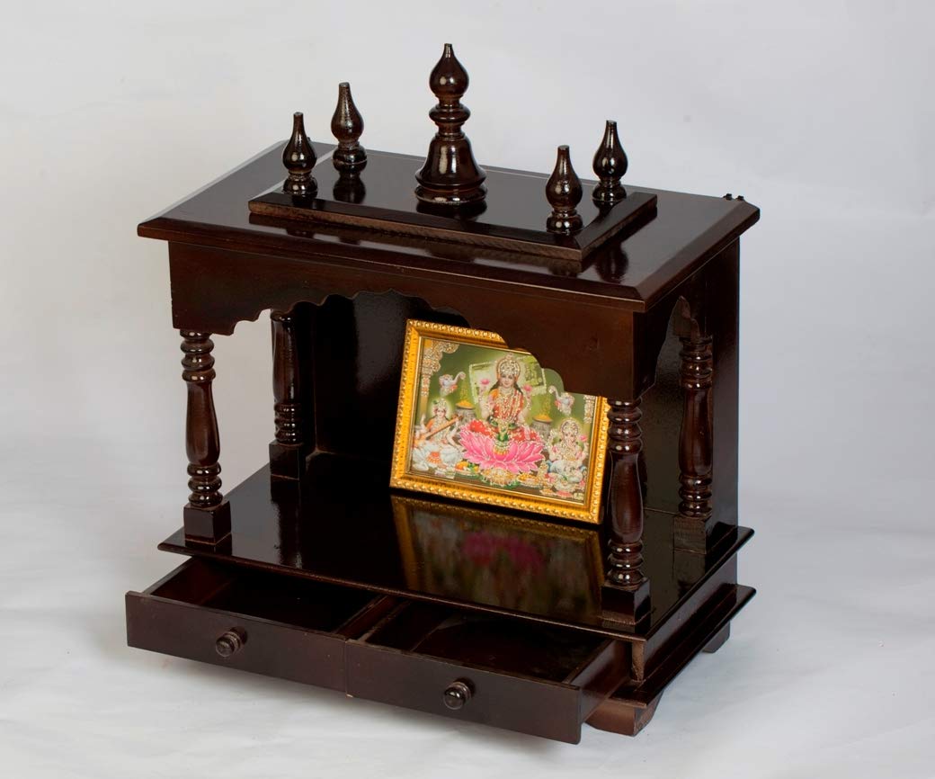 Wooden Temple/Mandir For Home/Office, 18x9x21 Inch