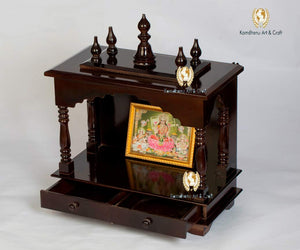 Wooden Temple/Mandir For Home/Office, 18x9x21 Inch