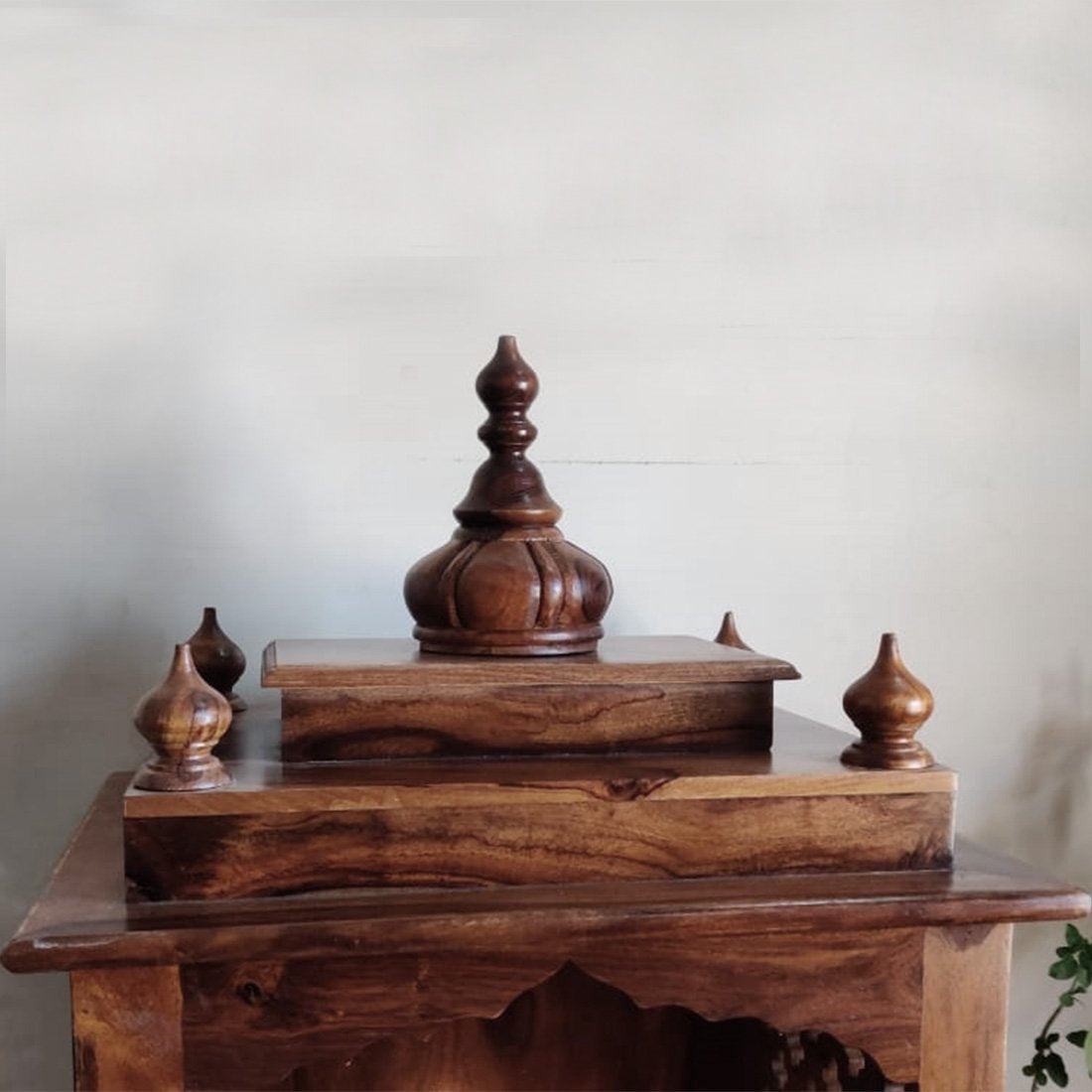 Wooden Temple/Mandir — Camellia ( Small )