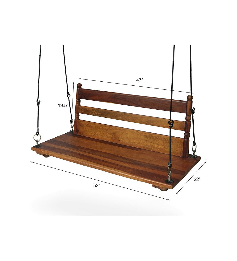 Wooden Swing/Jhula (Brass Coated)