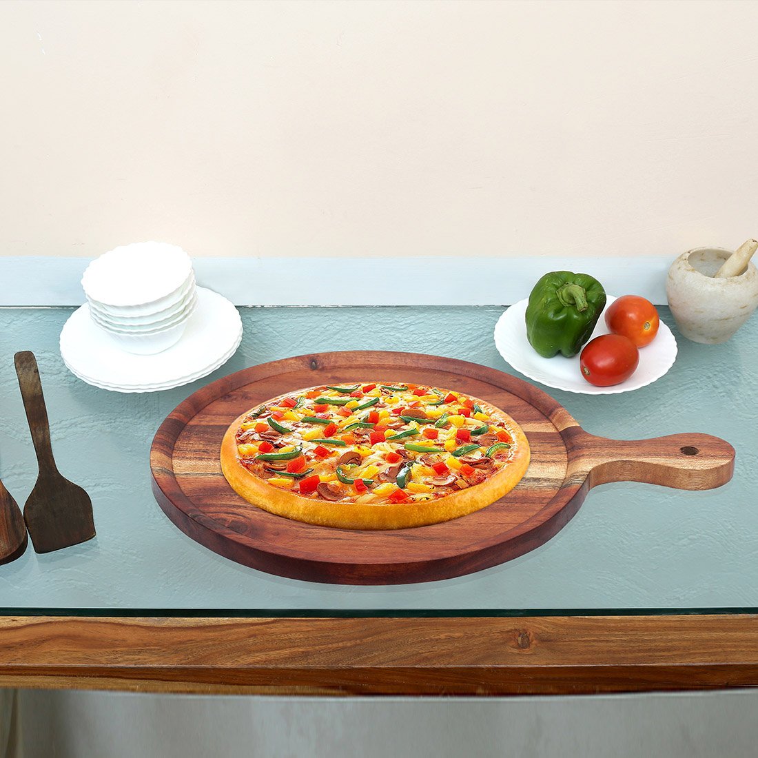 Wooden Chopping Board Cum Serving Plate