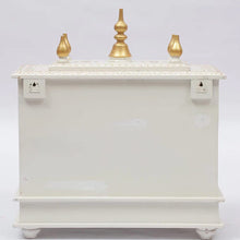 Load image into Gallery viewer, Wooden Mandir With Door, White, 18x9x21 Inch
