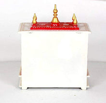 Load image into Gallery viewer, Wooden Temple/Pooja Ghar, White &amp; Red, 20x11x24 Inch
